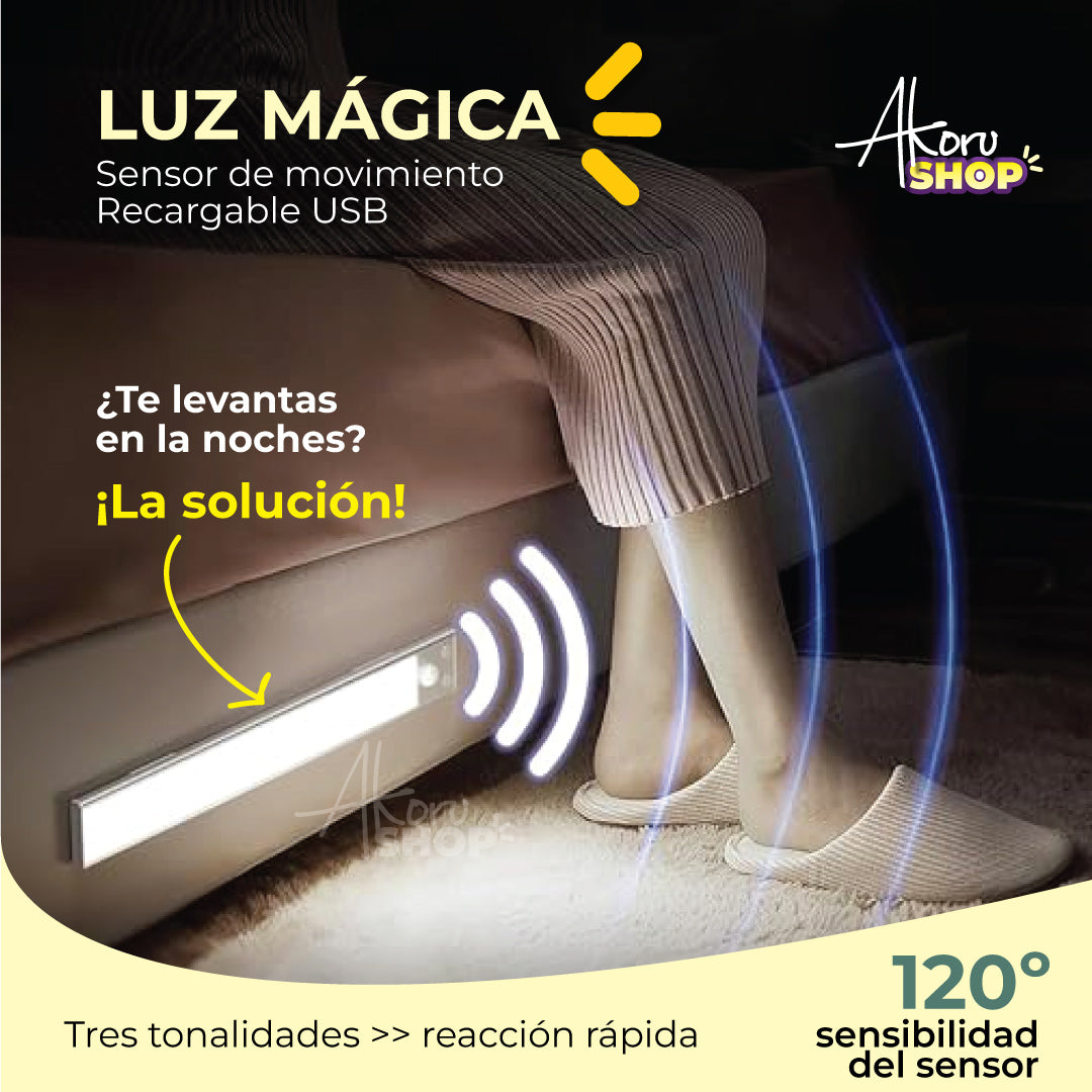 ✨ 🛏️ LUZ MÁGICA >> SENSOR DE MOVIMIENTO... ilumina tus noches 🤞💡